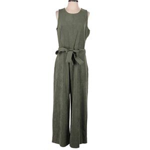 Banana Republic Green Suede Jumpsuit Size 14
